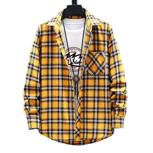 Chemise Écossaise Homme Jaune M