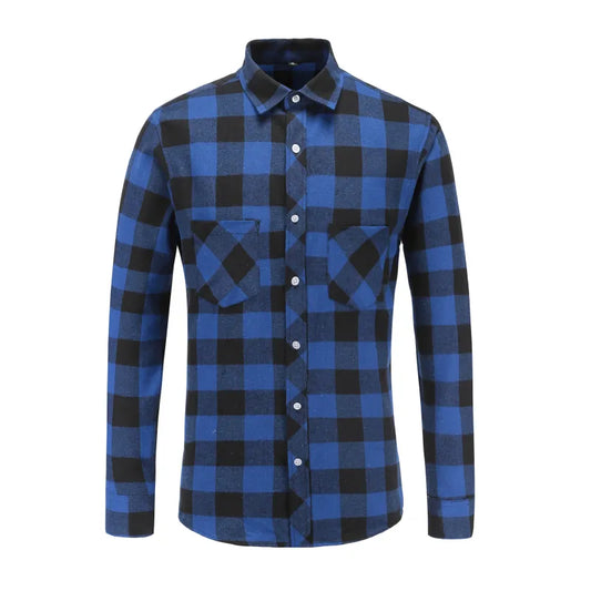 Chemise Écossaise Bleue Homme S
