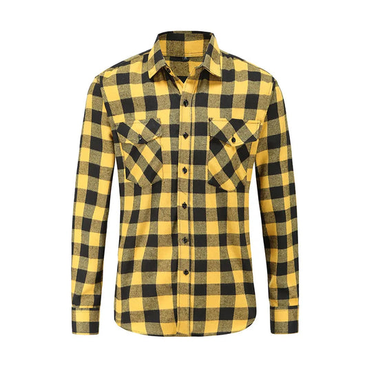 Chemise Écossaise Jaune homme S