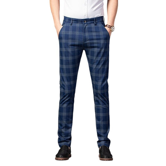 Pantalon Écossais Bleu 38