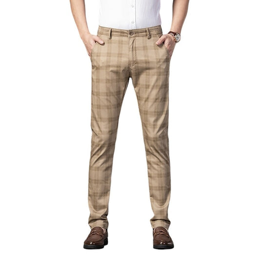 Pantalon Écossais Beige 30