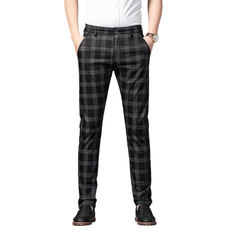 Pantalon Écossais Noir 30