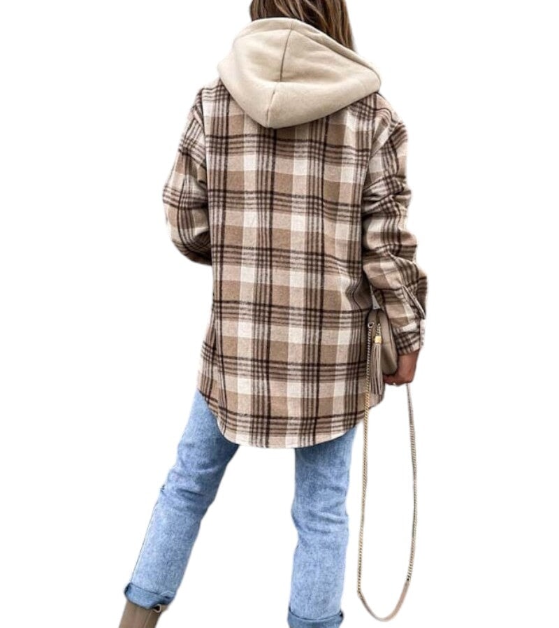Manteau Tartan à Capuche M