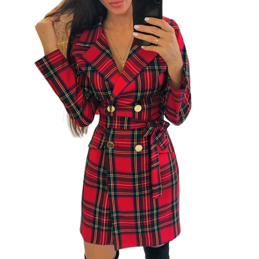 Robe Écossaise Rouge Droite S