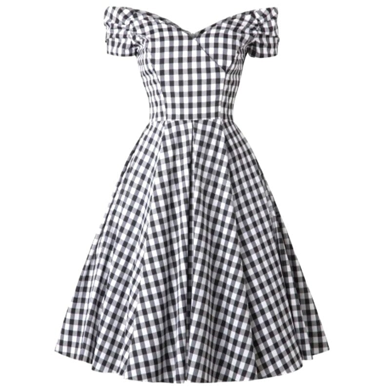 Robe à Carreaux Noir S