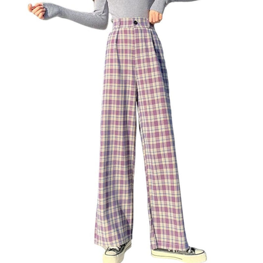 Pantalon Écossais Femme Grande Taille S