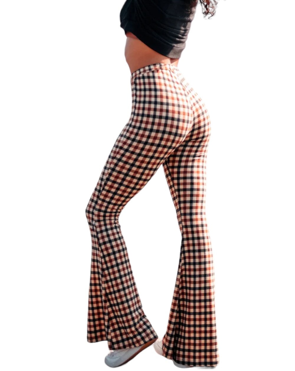 Pantalon Écossais Taille Haute Vintage M