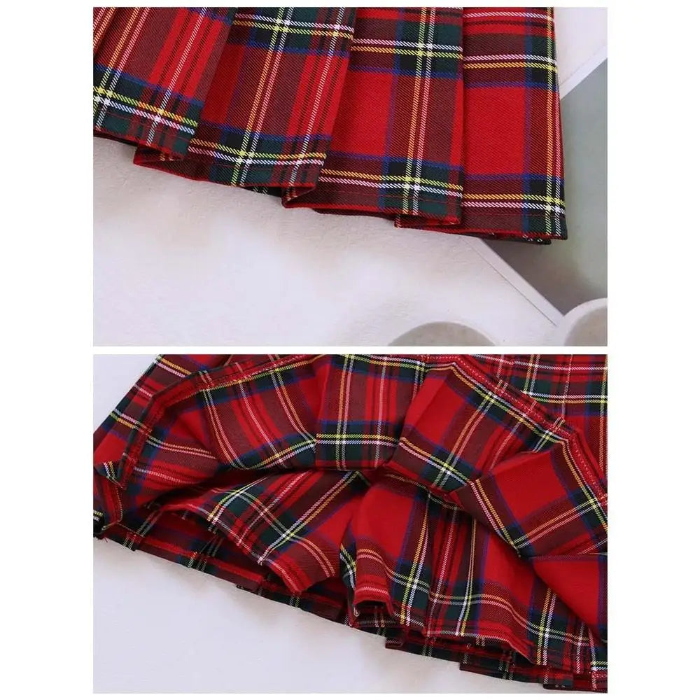 Jupe Écossaise Tartan Rouge S