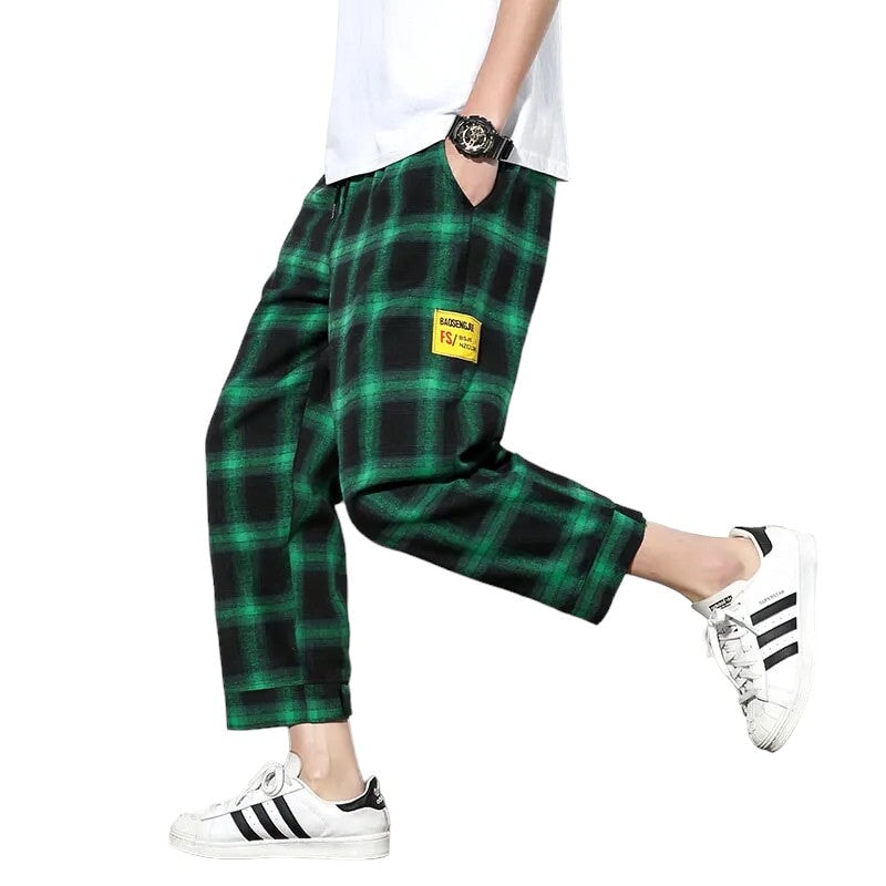 Pantalon Tartan Vert Homme L