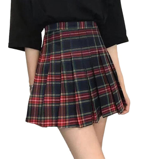 Jupe Écossaise Rouge et Noir XS