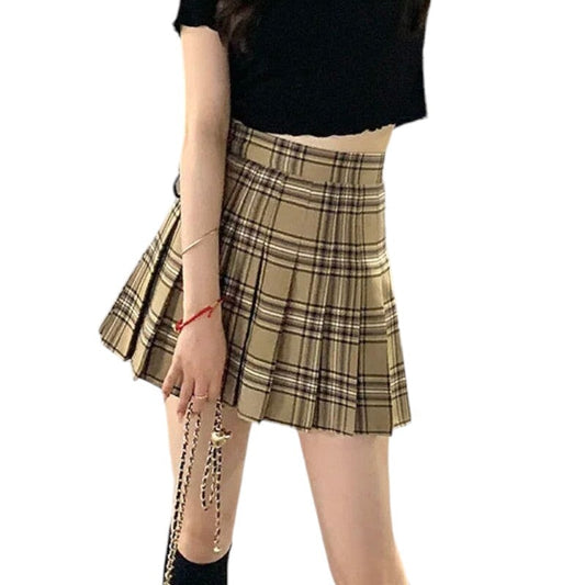 Jupe Écossaise Kaki XS