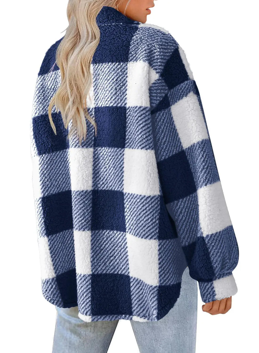 Manteau Écossais Bleu