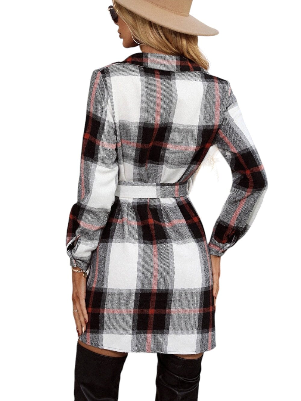 Manteau Tartan en Laine M