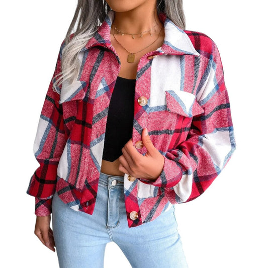 Veste Écossaise Tartan Rouge S