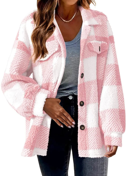 Manteau Écossais Rose 5XL