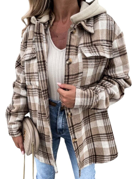 Manteau Tartan à Capuche S