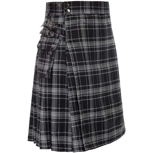 Kilt Ecossais Gris et Noir 4XL