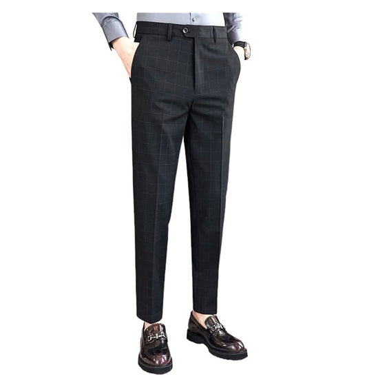 Pantalon Écossais Classique Noir