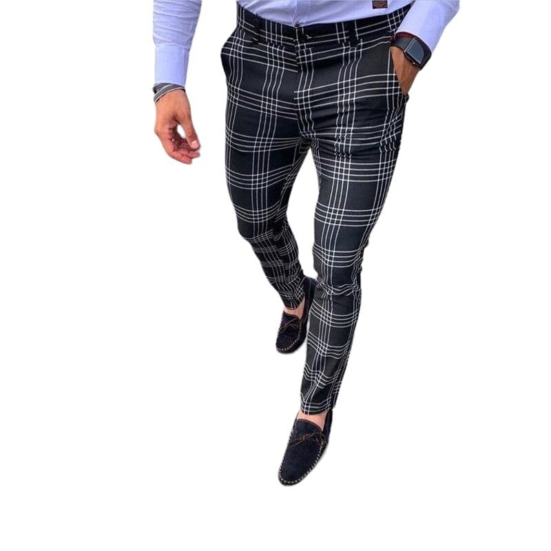 Pantalon Écossais Homme Slim M