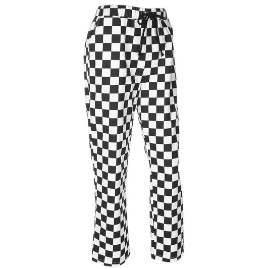 Pantalon Écossais à Carreaux Noir et Blanc S