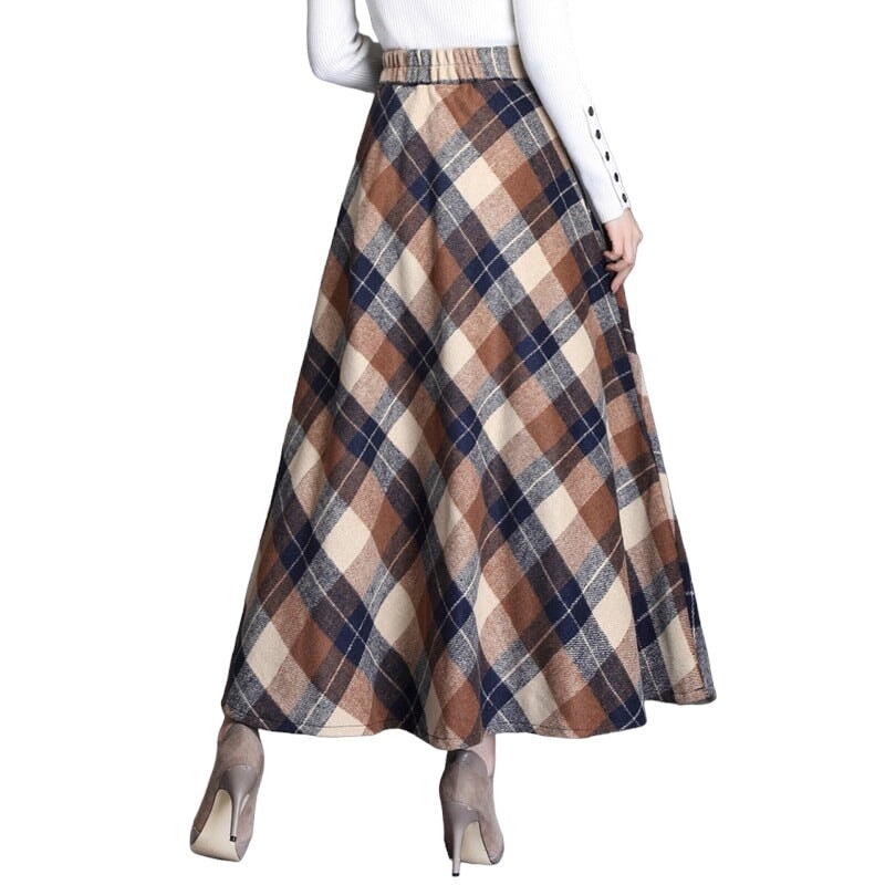 Jupe Longue Écossaise Femme