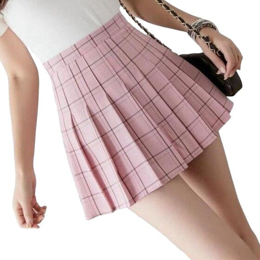 Jupe Écossaise Rose XS