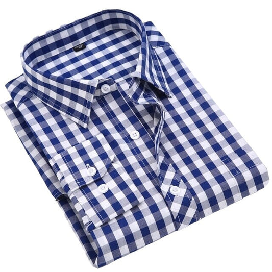 Chemise Écossaise Bleue Marine M