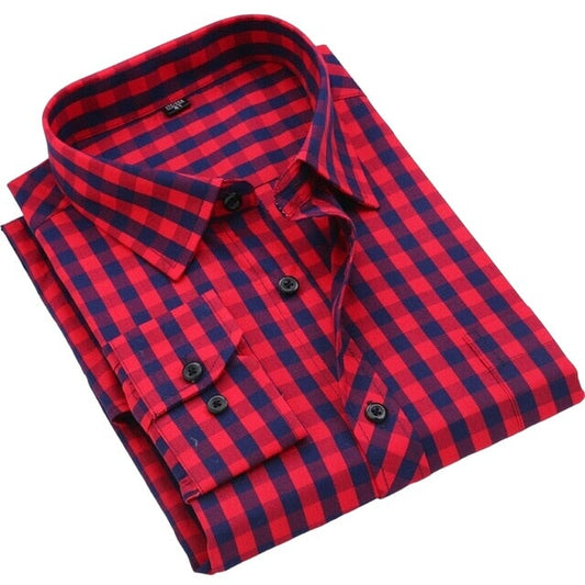 Chemise Écossaise Carreaux Rouge M