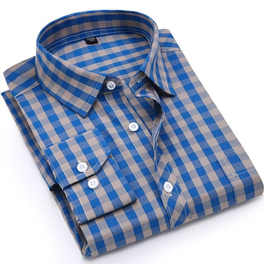 Chemise Écossaise à Carreaux Bleu 3XL