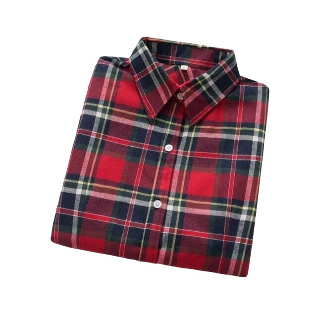 Chemise Écossaise Rouge Femme S