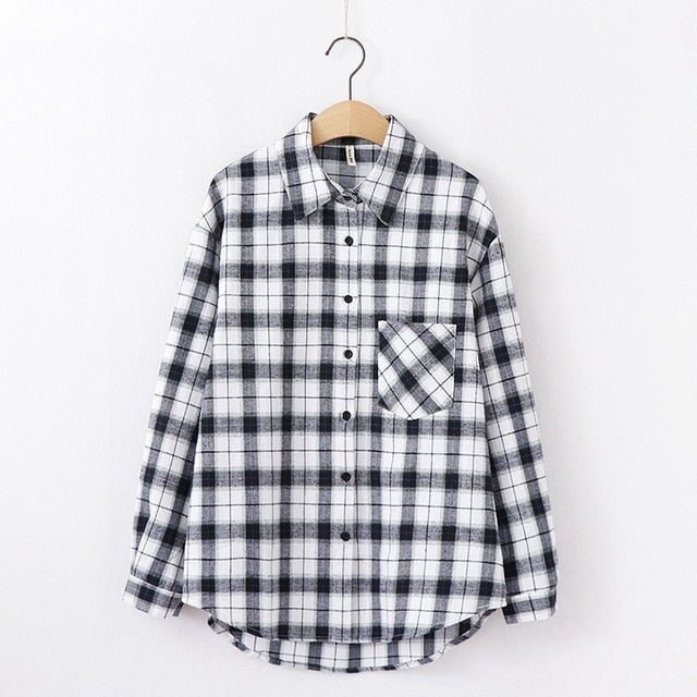 Chemise Écossaise Noir et Blanche XL