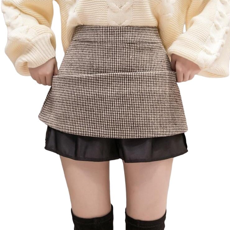Jupe Écossaise Beige M