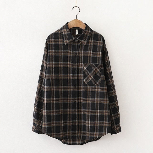 Chemise Écossaise Femme Noire 2XL