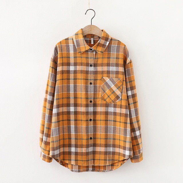 Chemise Écossaise Orange L