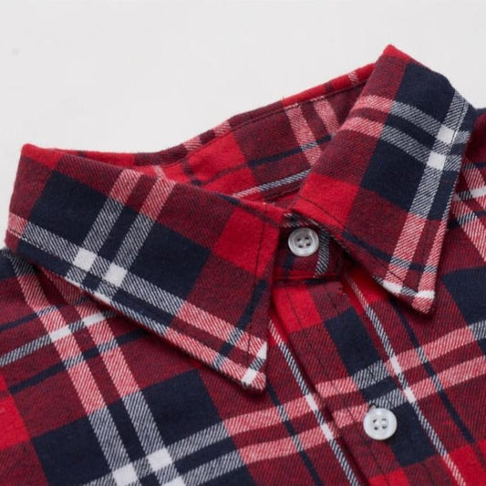 Chemise Écossaise Rouge Femme L