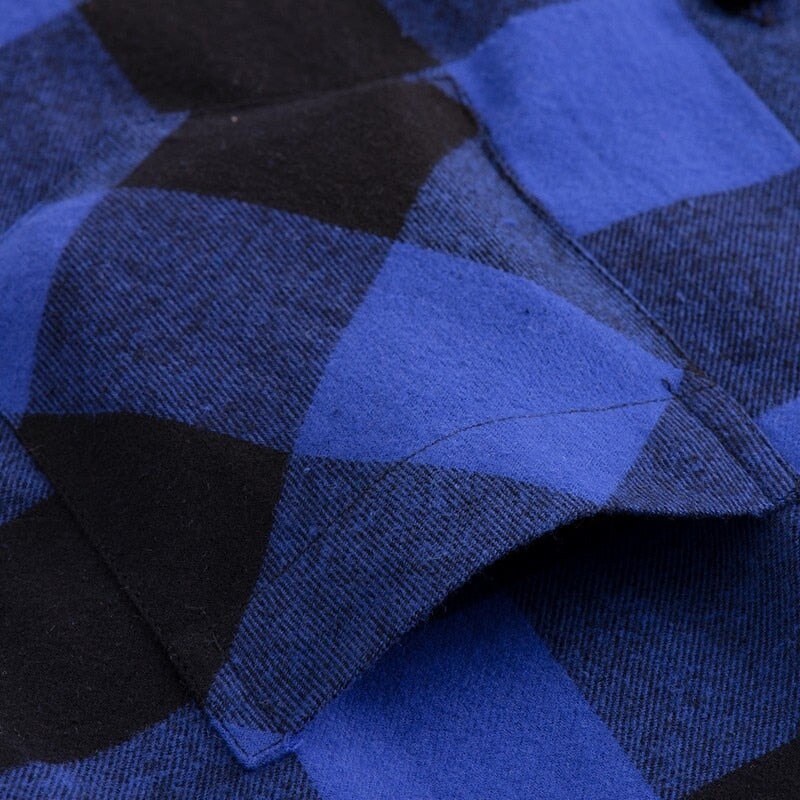Chemise Écossaise Bleue Homme XL