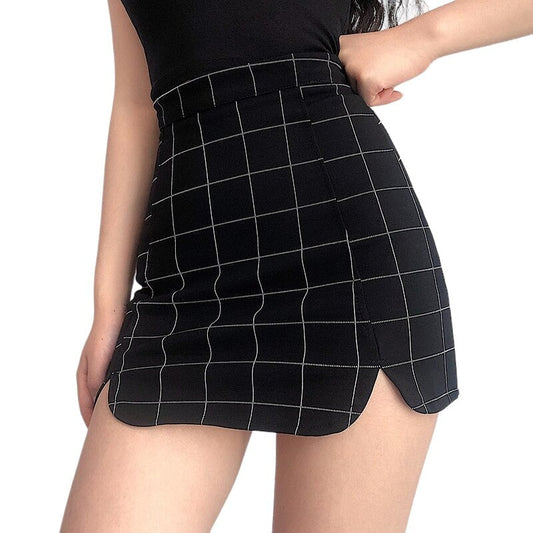 Jupe Écossaise Droite Noire S