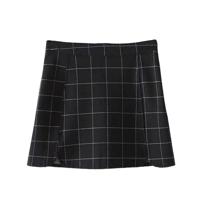 Jupe Écossaise Droite Noire M
