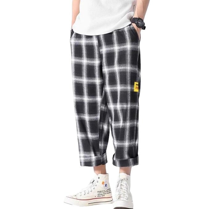 Pantalon Tartan Punk Homme M