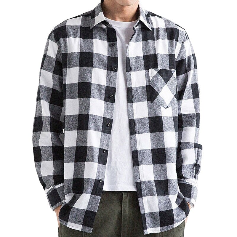 Chemise Écossaise Grise Streetwear M