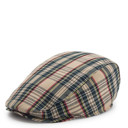 Béret Écossais Tartan Beige