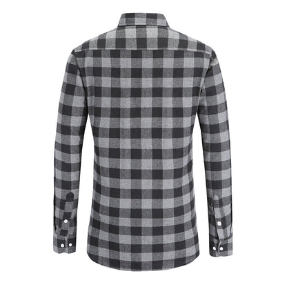 Chemise Écossaise Grise 