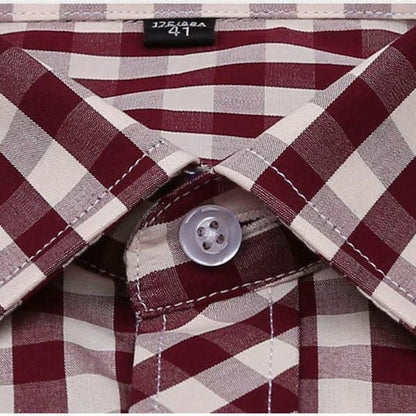 Chemise Écossaise Rouge Cintrée 