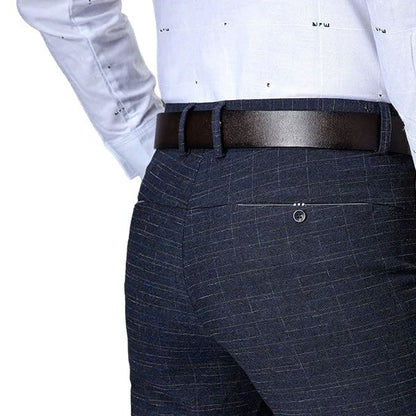 Pantalon Écossais Slim Bleu 