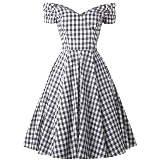 Robe à Carreaux Noir S