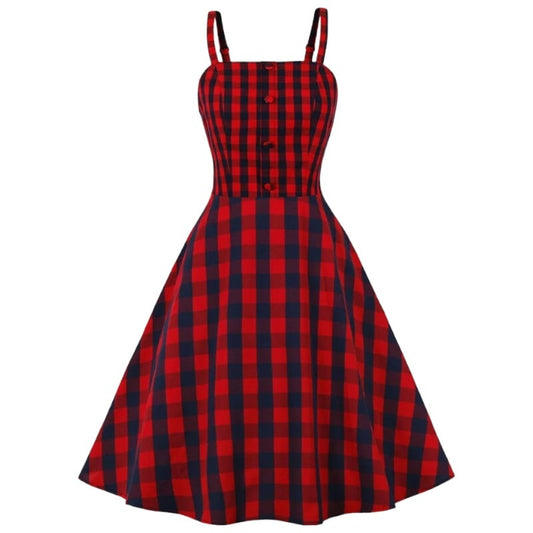 Robe Écossaise Rouge et Noir S