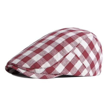 Béret Écossais Rouge et Blanc 