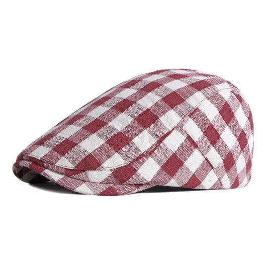 Béret Écossais Rouge et Blanc 