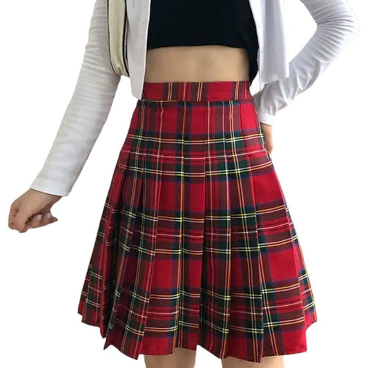 Jupe Écossaise Tartan Rouge XS