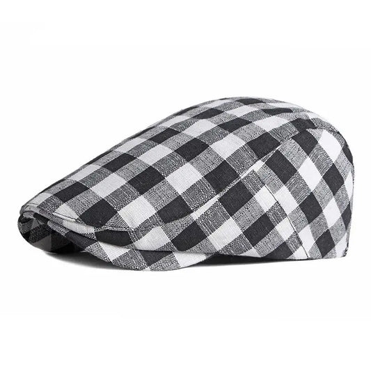 Béret Écossais Noir et Blanc 